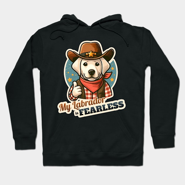 Cowboy Labrador Retriever Hoodie by k9-tee